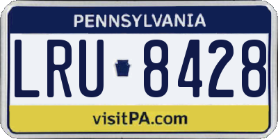 PA license plate LRU8428