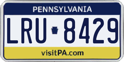 PA license plate LRU8429