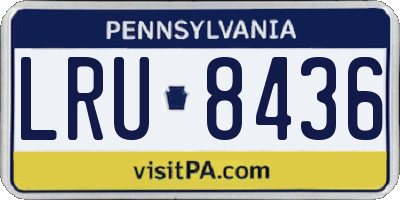 PA license plate LRU8436