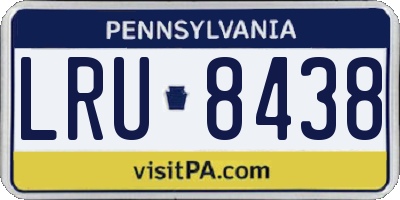 PA license plate LRU8438