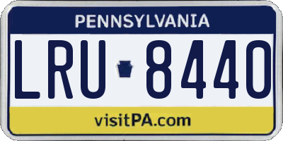 PA license plate LRU8440