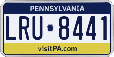 PA license plate LRU8441