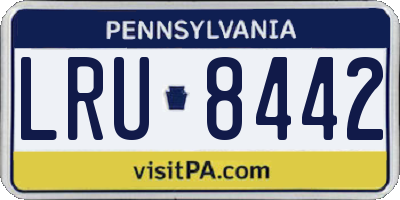 PA license plate LRU8442