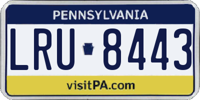 PA license plate LRU8443
