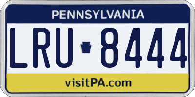 PA license plate LRU8444