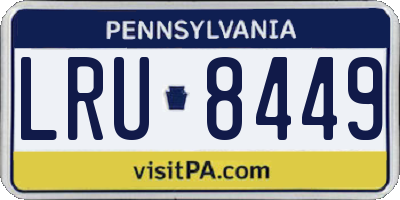 PA license plate LRU8449