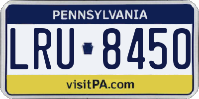 PA license plate LRU8450