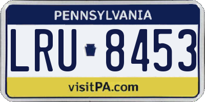 PA license plate LRU8453