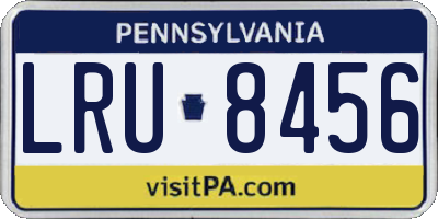 PA license plate LRU8456