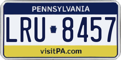 PA license plate LRU8457