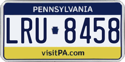 PA license plate LRU8458