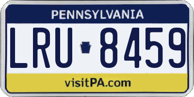 PA license plate LRU8459