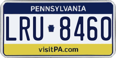 PA license plate LRU8460