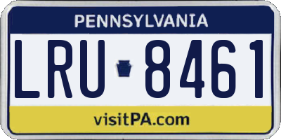 PA license plate LRU8461