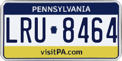 PA license plate LRU8464