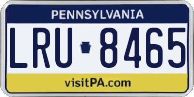 PA license plate LRU8465