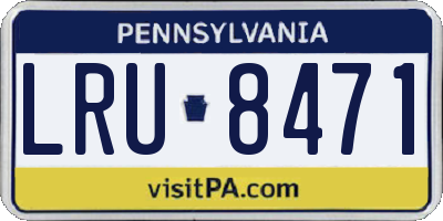 PA license plate LRU8471