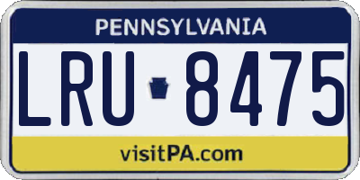 PA license plate LRU8475