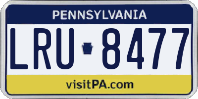 PA license plate LRU8477