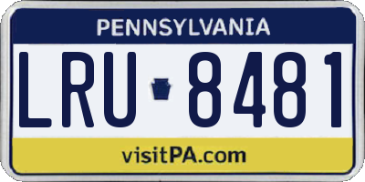 PA license plate LRU8481