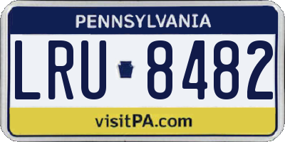 PA license plate LRU8482