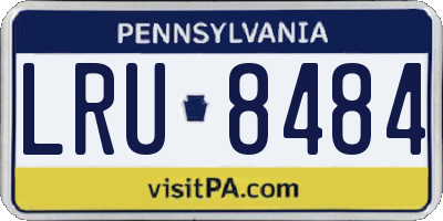PA license plate LRU8484