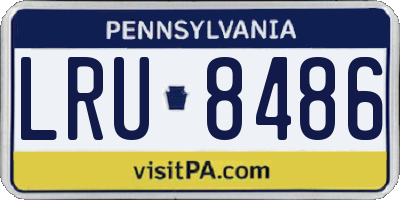 PA license plate LRU8486