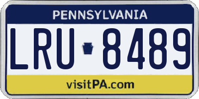 PA license plate LRU8489