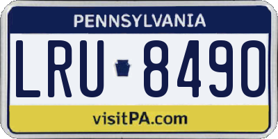PA license plate LRU8490