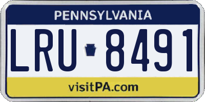PA license plate LRU8491