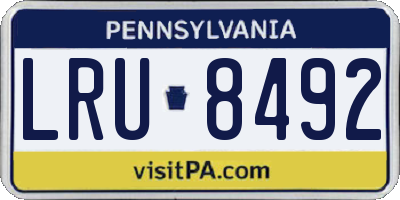 PA license plate LRU8492