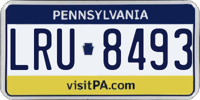 PA license plate LRU8493