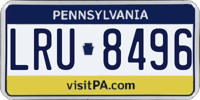 PA license plate LRU8496