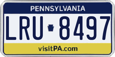 PA license plate LRU8497