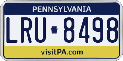 PA license plate LRU8498