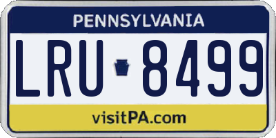 PA license plate LRU8499