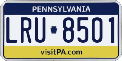 PA license plate LRU8501