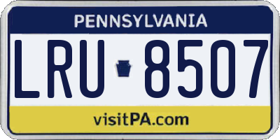 PA license plate LRU8507