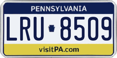 PA license plate LRU8509