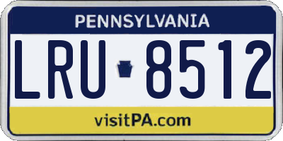 PA license plate LRU8512