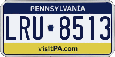 PA license plate LRU8513