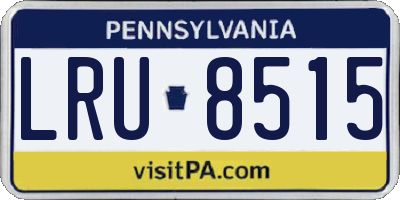 PA license plate LRU8515