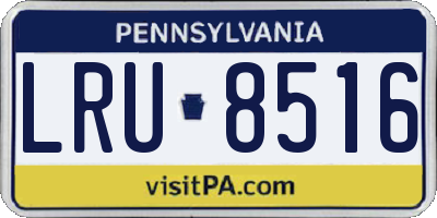 PA license plate LRU8516
