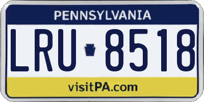 PA license plate LRU8518
