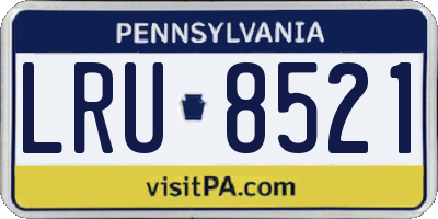 PA license plate LRU8521
