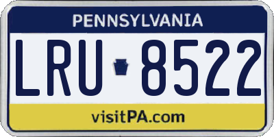 PA license plate LRU8522