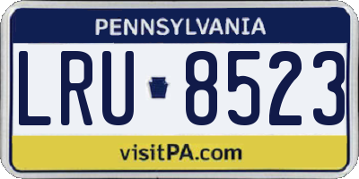 PA license plate LRU8523