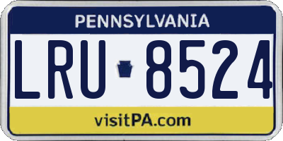 PA license plate LRU8524