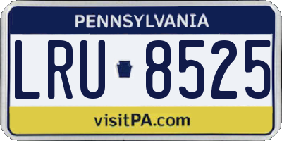 PA license plate LRU8525