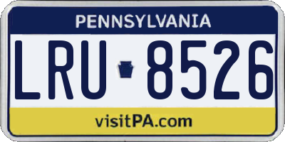 PA license plate LRU8526